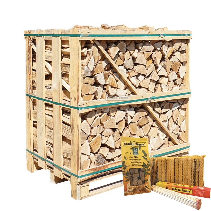 halve pallet ovengedroogd eikenhout actie