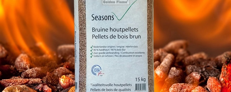 Bruine houtpellets