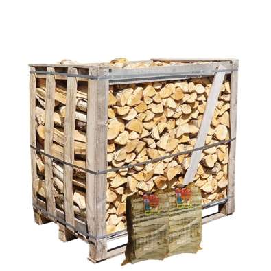 Halve pallet ovengedroogd berkenhout met 2 aanmaakhout