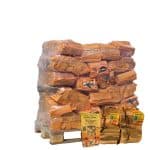 48 netzakken ovengedroogd berkenhout actie 2 aanmaakhout en 1 zakje houtwolkrullen