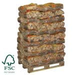 88 plastic zakken ovengedroogd beukenhout FSC