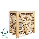 Halve pallet ovengedroogd haardhout haagbeuk FSC gecertificeerd en direct stookklaar geleverd voor houtkachel en open haard