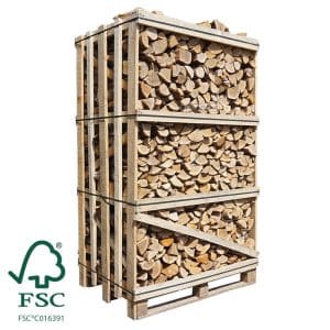 Hele pallet ovengedroogd haardhout eiken FSC