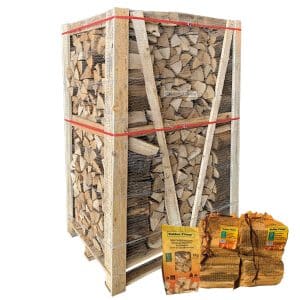 Hele pallet ovengedroogd essenhout 190 cm hoog actie 2 aanmaakhout en 1 zakje houtwolkrullen