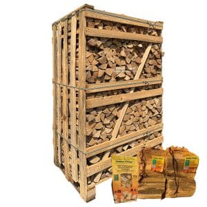 Pallet ovengedroogd berken zonder schors + aanmaakpakket