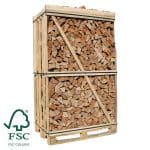 Hele pallet ovengedroogd beuken zonder schors FSC